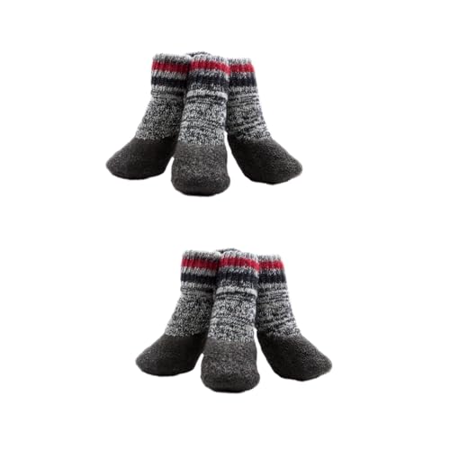 Supvox 4 Paare Haustiersocken Hamstertunnel Und Röhren Hundesockenschuhe Für Den Winter Socken Für Katzen Gepolsterte Socken Hundesocken Für Hartholz Bodenschoner Haustier Hund Verdicken von Supvox