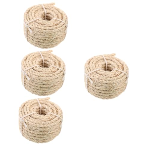 Supvox 4rollen Sisal Seil Für Katzenkratzbaum Natürliche Zuschneidbare Schnur Für -reparaturen Und Kratzmöbel Hochwertiges Katzenzubehör Leinenfarbe Supvox 4rollen Sisal Seil Für Katzenkratzbaum Natürliche Zuschneidbare Schnur Für -reparaturen Und Kratzmöbel Hochwertiges Katzenzubehör Leinenfarbe von Supvox
