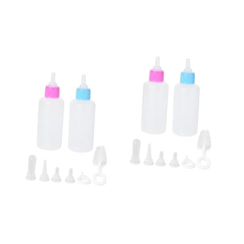 Supvox 4 Sätze Haustier-Futterflaschen-Set Haustierflaschen-Set Tierflaschen-Kit Feeder-Welpe Pflegebedarf für Welpen Futterautomat für Haustiere Pflegeset für Haustiere der Hund Suite pp von Supvox