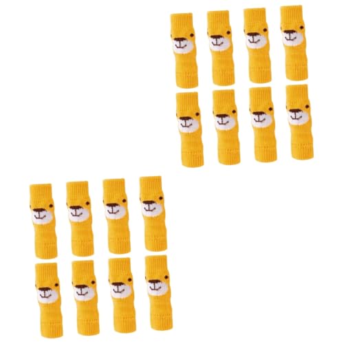 Supvox Hatlbare Socken Hund 4 Sets Haustiersocken Beingelenkschutz Kleine Hundesocken Hundebeinstrümpfe – Kratzhundesocken Welpenbeinsocken Welpenstiefeletten Socken Für Hunde Hundebeinwärmer Gelbes von Supvox