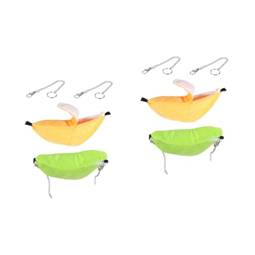 Supvox 4 Stück Hängematte hamsterbett Hamster schaukel Small pet Hammock Hamster Hanging Bed Wintertiere Zuckergleiter Bett Igel meerschweinchen zubehoer Schaukelbett für Haustiere Fussel von Supvox