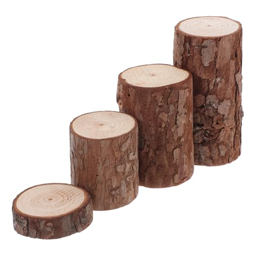 Supvox 4stücke Miniatur-holzstumpf Für Hamsterkäfig Künstlicher Baumstumpf Als Terrarium-Ornament Für Kleintier-lebensraum-Dekoration Handgefertigt Aus von Supvox