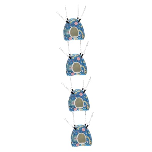 Supvox 4 Stück Hamsternest kuschelhöhle nagerhaus Nymphensittich Spielzeug Hamsterspielzeug Schwammnest für Hamster Hamster-Winterhängebett Eichhörnchen Meerschweinchen Jurte Hängematte von Supvox