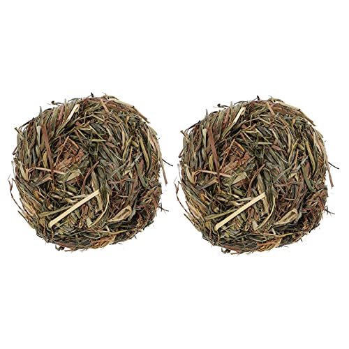 Supvox 4 Stück Hasengras Ball Meerschweinchen Snacks Beißspielzeug Kaninchengras Hasenzahngras Hase Schleifen Leckereien Für Meerschweinchen Hasengras Behandeln Backenzahn Haustierzubehör von Supvox