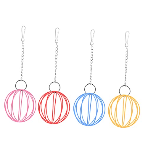 Supvox 4stücke Teiliges Set Hamster Futterball Spielzeug Hängende Futterspender Für Hamster Und Kleintiere Bunte Farben Zur Fütterung Und Beschäftigung von Supvox