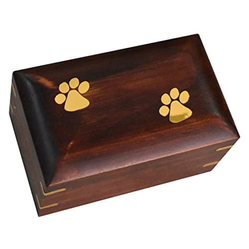 Supvox 4 Stück Haustier Urne tierurne Haustiergedenkurne Haustiergedenkaccessoire Katzenversorgung Hund hölzern Urne für Katzenasche schöne Katzenasche Urne Keramik Zubehör Hündchen Holz von Supvox