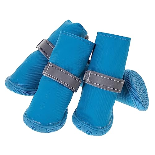 Supvox 4 Stück Haustier-hundeschuhe Hund Trimmer Pfoten Stiefel Schlinge Für Die Hundepflege Hundeschermaschinen Bequeme Hundeschuhe Praktische Hundeschuhe Welpenhaustierschuhe Blue Haut von Supvox