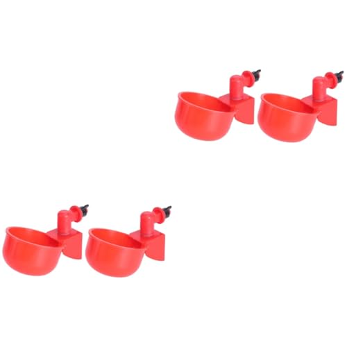 Supvox 4 Stück Hühnertränke Geflügel Tränkesystem für Vögel hühner wasserspender Hühnerwassertränke automatische Tränke Hühnerwasserschale Trinkbrunnen Trinkschale Hühnertrinker Zubringer von Supvox