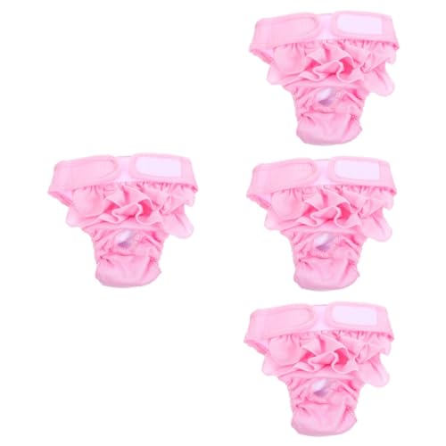 Supvox 4 Stück Hündin Physiologische Hose Hundewindeln Hunde-Outfit Anti-belästigungshose Für Hunde Katzenwindeln Windelhose Für Hundewelpen Waschbare Windeln Für Hündinnen Rosa Baumwolle Supvox 4 Stück Hündin Physiologische Hose Hundewindeln Hunde-Outfit Anti-belästigungshose Für Hunde Katzenwindeln Windelhose Für Hundewelpen Waschbare Windeln Für Hündinnen Rosa Baumwolle von Supvox