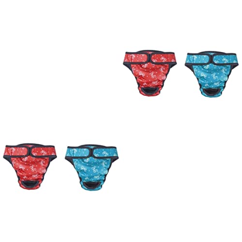 Supvox 4 Stück Hundewindeln Hunde windel Dog Diapers Hundeschlupf Baumwoll-Hundewindel Hundephysiologische Hosen Hygienewindeln für Welpen Windel für Rüden Welpenwindeln Windeln für Hunde von Supvox