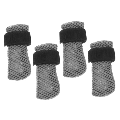 Supvox 4 Stück Katzen Pfotenschutz Booties aus Weichem Warmem Material rutschfest und Kratzfest Geeignet für Baden Krallenpflege Fütterung Medizinverabreichung für Haus und Winter Draußen von Supvox