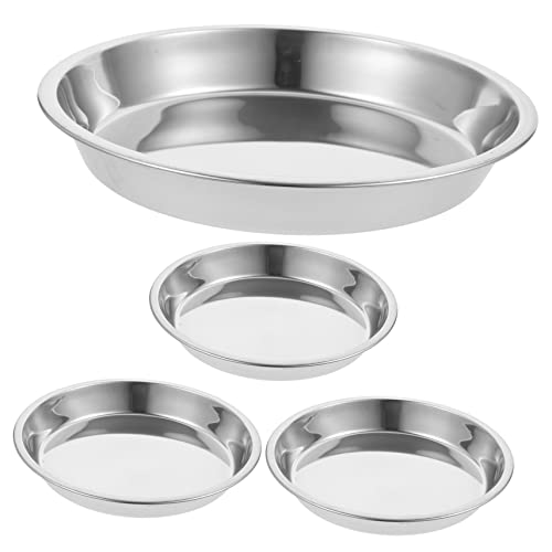 Supvox 4 Stück Katzennapf aus Edelstahl Futternapf aus Metall katzenbecken aus Edelstahl pet Bowl katzenfutter schüssel Katzennäpfe Haustiernapf für den Haushalt Haustierzubehör füttern von Supvox