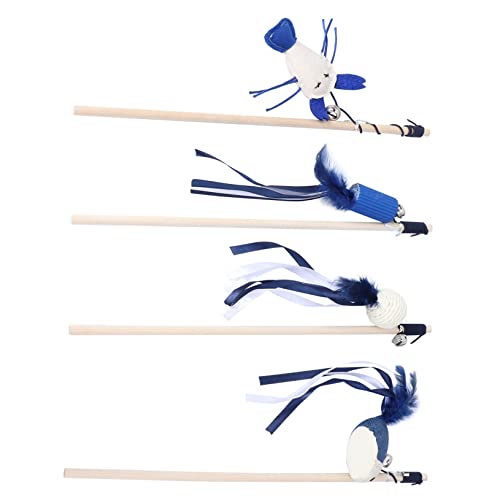 Supvox Katzen-ärgern Mit Glöckchen – 4-teiliges Interaktives Katzenspielzeug Katzenspielzeug Mit Holzgriff Für Spaß Zu Hause Supvox Katzen-ärgern Mit Glöckchen – 4-teiliges Interaktives Katzenspielzeug Katzenspielzeug Mit Holzgriff Für Spaß Zu Hause von Supvox