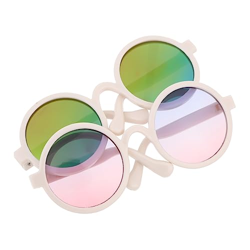 Supvox 4 Stück pet Dress up Brille Trendige Brille Cat-Eye-Brille kunststoffgläser Plastic Glasses Haustier-Dekore Hund Sonnenbrille lustig Katze Brille Spielzeug schmücken Plastik von Supvox