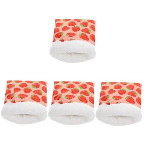 Supvox 4 Stücke Hamster Bett Meerschweinchen Bett Haustier Warme Tasche Meerschweinchen Tasche Hamster Warme Tasche Nest Haustier Schlafen Bett Baumwolle von Supvox