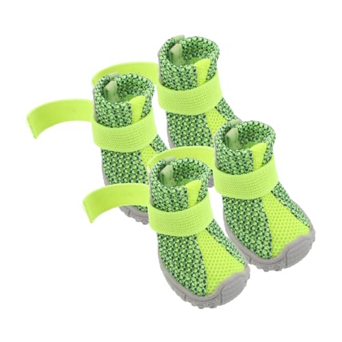 Supvox 4stücke Atmungsaktive Hundeschuhe Für Kleine Hunde Mit Rutschfester Sohle Zum Spazierengehen Im Freien Leichtes Material Für Ganzjahregebrauch Sicherer Sitz Für Welpen von Supvox