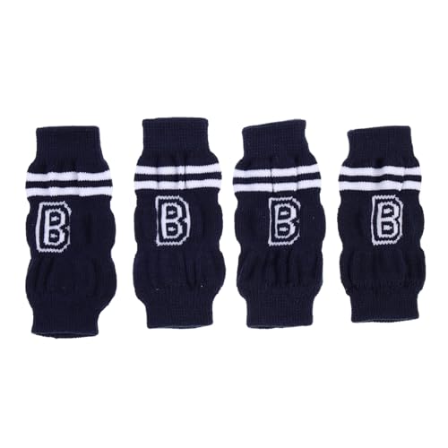 SUPVOX 4 Stück Teiliges Hundebeinsocken aus Strapazierfähigem Material rutschfeste Warme Beinwärmer mit Niedlichem Muster als Pfotenschutz für Kleine bis Mittelgroße Hunde Bequem und von Supvox
