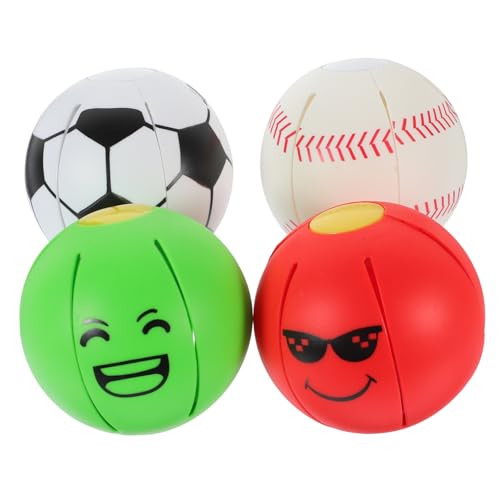 Supvox 4 Stück Teiliges Hundespielzeug Pressbarer Elastischer Saucer Ball Bissfestes Interaktives Pet Toy für Beschäftigung und Spielspaß Leicht und Robust für Hunde Aller Supvox 4 Stück Teiliges Hundespielzeug Pressbarer Elastischer Saucer Ball Bissfestes Interaktives Pet Toy für Beschäftigung und Spielspaß Leicht und Robust für Hunde Aller von Supvox
