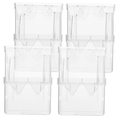 Supvox 4 Stück Teiliges Kleine Isolation Boxen für Zucht von Guppys Aufzuchtbecken für Aquarien Fisch Brutkasten zur Trennung von Jungfischen und Schutz vor Erwachsenen von Supvox