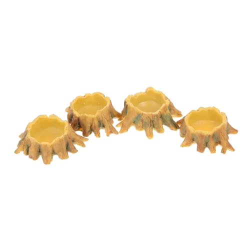 Supvox 4 Stück Teiliges Mini Wasserbecken für Kleine Reptilien und Spinnentiere Langlebige Harz Trinkschale Multifunktional für Skorpione Spinnen und Krabbeltiere im Terrarium von Supvox