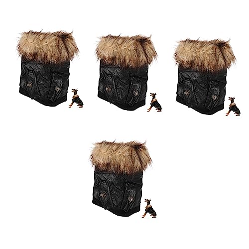 Supvox 4 Stück Warme Hundejacke Welpen-Outfits Kleine Hundekleidung Warmhaltende Hundebekleidung Mäntel Für Chihuahuas Winter Hundemantel Cosplay-kostüm Haustier Plüsch Baumwollmantel von Supvox