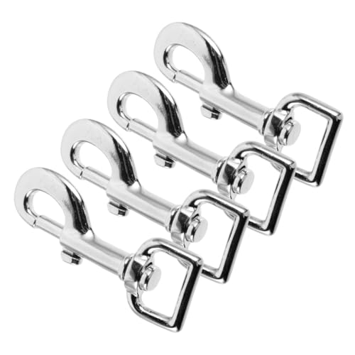 Supvox 4 Stück Zinklegierungs Karabinerhaken für Hundeleinen Schnelle Auslösung Drehbare Clips für Sichere Ausflüge mit Haustieren Kompatibel mit Verschiedenen Hundehalsbändern von Supvox