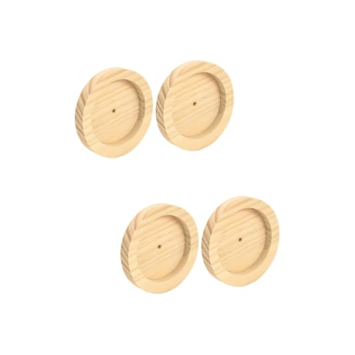 Supvox 4stücke Hamster Futterhalter Aus Holz Runde Futterplatte Für Kleintierkäfige Langlebig Und Sicher Für Hamster Chinchillas Und Andere Haustiere Für Futter Und Wasser von Supvox