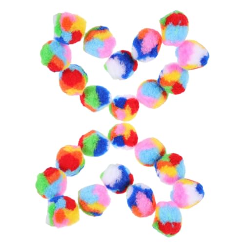 Supvox 40St Regenbogenball-Katzenspielzeug Katzen-Pom-Pom-Ball Kätzchenspielzeug spaß The Pleasure paw Katzenkratzbrett Bälle für Katzenboden Interaktives Katzenspielzeug Katzenminze Garn von Supvox