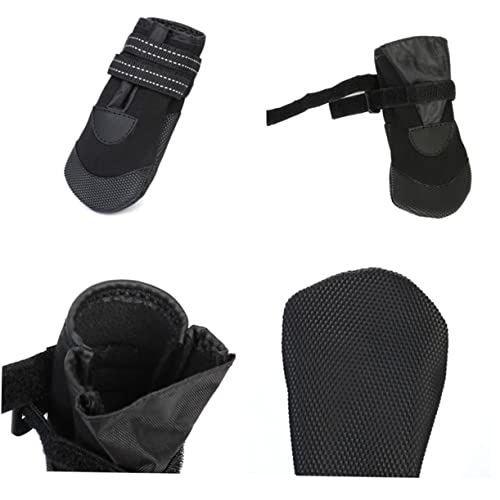 Supvox 4Stücke Winterfeste wasserdichte Hundestiefel rutschfeste Outdoor Hundeschuhe Für Kleine Und Große Reflektierende Und Isolierte Pfotenschutzstiefel von Supvox