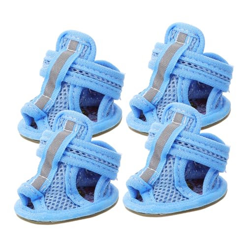 Supvox 4 Stücke Mesh Hund Schuhe Haustier Sandalen Bequem für Hunde Wärme Leicht Zu Reinigen Supvox 4 Stücke Mesh Hund Schuhe Haustier Sandalen Bequem für Hunde Wärme Leicht Zu Reinigen von Supvox