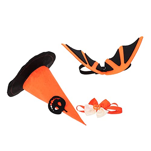 Supvox 5 Sätze Halloween-Haustierhut Hündchen-Katzen-Halloween-Kleidungs-Outfits Hexenkostüm für Haustiere Halloween pet Costume Pet Halloween Decoration Tiara Hüte Fotografie-Requisiten von Supvox