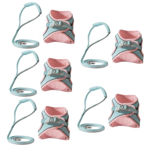 Supvox 5 Sets Einstellbare Katze Leine Wildleder Stoff Zugseil Für Katze Und Leine Spaziergang von Supvox