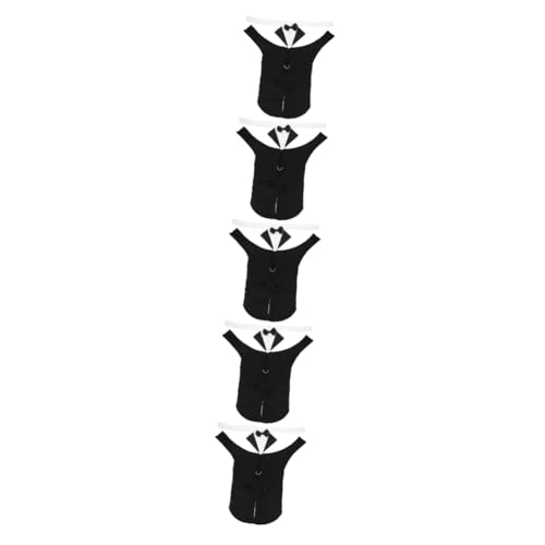 Supvox 5 Sätze Hunde-Smoking Hunde-hochzeits-Smoking Welpenkostüm Formelle Kleidung Für Welpen Kleine Hundehemden Hochzeitskleid Hasenkleidung Hundehalsband Braut Hündchen Shirt Baumwolle von Supvox