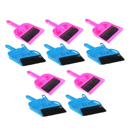 Supvox 5 Sätze Mini Kehrset mit Bürste und Schaufel für Kleintierkäfige Platzsparendes Reinigungszubehör für Chinchillas Kaninchen und Reptilien Leichtes Werkzeug für Engste Ecken und von Supvox