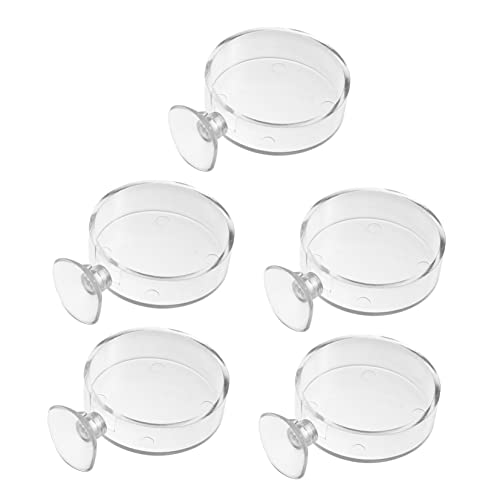 Supvox 5 Stück Futterschale Tank Futterspender Zubehör Für Aquarien Aquarium Fischbecken Fischfutter Futter Für Aquarienfische Automatische Zuführung Fisch Füttern Acryl Transparent von Supvox