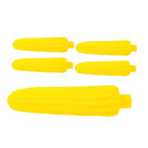 Supvox 5 Stück Maishundspielzeug Quietschende Spielsachen für Hunde Haustier-Latexspielzeug Plüschkauspielzeug Beißspielzeug für Welpen Quietschende Hundespielzeuge aus Latex Vinyl Gelb von Supvox