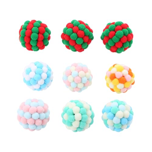 Supvox 5 Stück Teiliges Bunte Wackelnde Spielbälle Sanftes Katzenspielzeug zur Krallenpflege und Beschäftigung für Katzen Geeignet Zufällige Farbe Zufällige Farbe von Supvox