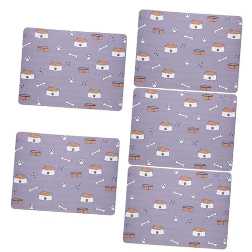 Supvox 5 Stücke Haustier Wasser Schüssel Pad Hundefutter Schüssel Matte Saugfähigen Gericht Matte Nicht-für Hause von Supvox