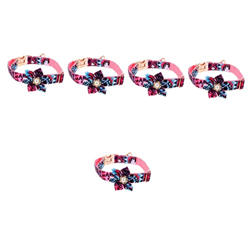 Supvox 5St Haustierhalsband Strass Halskette für Hunde Perlenhalsband Welpe catchring hochzeitslaken Hundehalsbänder für Mädchen für der Hund Kanton Nylon Violett von Supvox