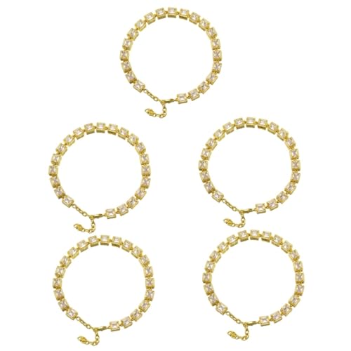 Supvox 5St modische Hundekette Hundehalsband für Welpen leichte Hundekette hundegeschenk hundezubehör Halskette Golddekor hundehalsband Goldkette stilvolle Haustierkette empfindlich Kuba von Supvox