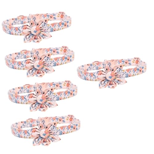 Supvox 5st Blumenkragen Halsband Für Haustiere Rindenhalsband Für Hunde Sommerkleidung Für Hunde Welpenhalsband Für Mädchen Trainingshalsbänder Für Hunde Die Klingel Cosplay Baumwolle von Supvox