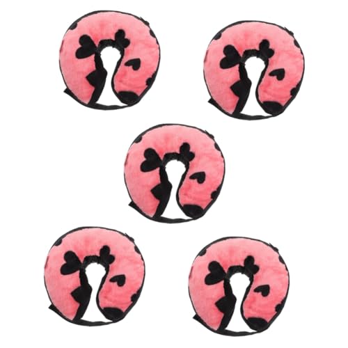 Supvox 5st Elisabeth Kragen Buster-Halsband Für Katzen Donutkegel Für Hunde Leichtes Katzenhalsband Aufblasbares Kegelhalsband Für Hunde Haustier Schmücken Rosa Tuch von Supvox