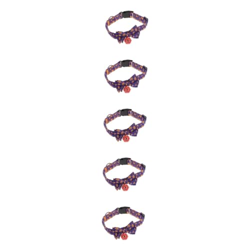 Supvox 5st Halloween-Kragen Katzenbogen Einstellbarer Hund Welpe Fliege Haustier Halloween-katzenhalsband Kleines Hundehalsband Hundehalsketten Für Kleine Hunde Hündchen Polyester Violett von Supvox