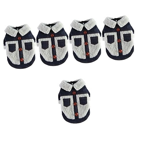 Supvox 5st Kleidung Für Haustiere Hund Kältefestes Kostü Haustierkleidung Für Den Winter Hundeweste Winterliches Hundeoutfit Winterjacken Für Hunde Hundebekleidung Polyester Beige von Supvox