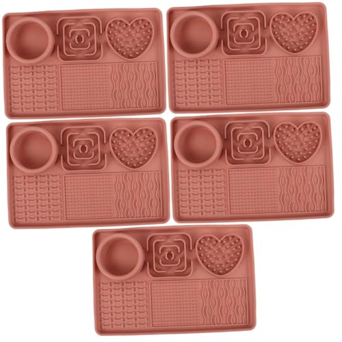 Supvox 5st Leckunterlage Für Haustiere Futterunterlage Für Hunde Blähstopp Hundenapf Futtermatten Für Hunde Leckmatte Leckpad Kistentrainingsspielzeug Für Haustiere Kieselgel Rosa von Supvox