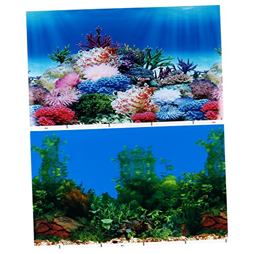 Supvox 6 STK Aufkleber für Aquarien Aufkleber aus Aquarienpapier Hintergrundbilder für Fischbecken Unterwasserwelt Dekoration Aquarium Dekoration Aquarienpapier haften Aquarium-Plakat 3D von Supvox