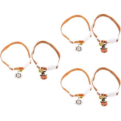 Supvox 6 STK Haustierhalsband Halloween-katzenkostüme Perlen Haustier Halskette -welpenhalsband Kleines Welpenhalsband Cosplay-kostüme Hund Hijab-schal Zubehör Kätzchen Polyester von Supvox