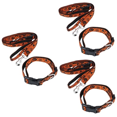 Supvox 3 Sets Halloween Festival Hundehalsband Und Leine Verstellbare Nylon-kürbishut-Halskette Für Mittelgroße Hunde 2 Stück * 3 Supvox 3 Sets Halloween Festival Hundehalsband Und Leine Verstellbare Nylon-kürbishut-Halskette Für Mittelgroße Hunde 2 Stück * 3 von Supvox