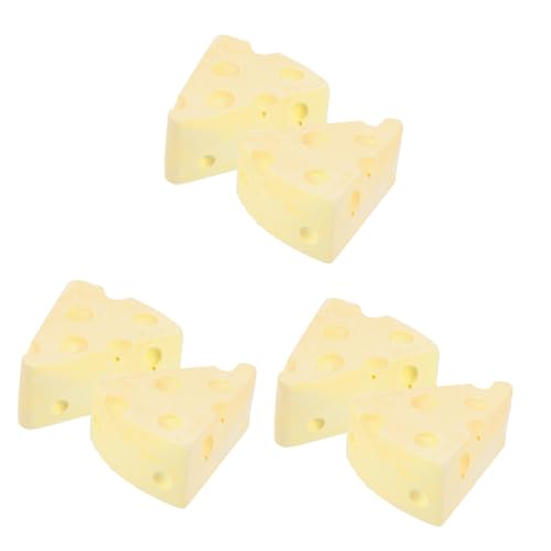 Supvox 6 STK Käse Käse Mozzarella Chinchilla-kauspielzeug Spielzeug Natürlichen Mineralien Meerschweinchen Kauen Hamster Beißspielzeug Spielzeuge Zubehör Kleines Haustier Kalziumgips von Supvox