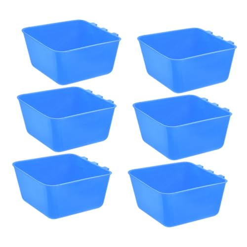 Supvox 6 Stück Bird Bowl Kaninchen -fütterungstasse Käfig Wassernapf Kaninchen -lebensmittelspender Futterbecher Für Vogelkäfige Tierische Wasserschüssel Hähnchen-trinkbecher Sport Blue von Supvox